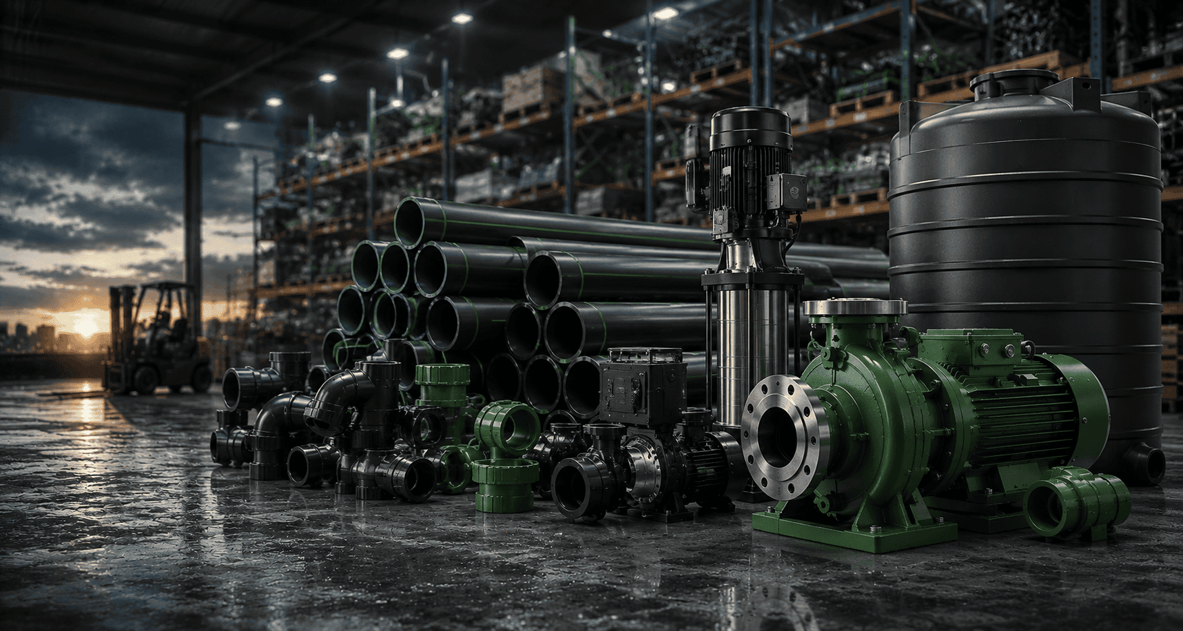 Pumps, pipes and tanks supplied by ER Pump and Pipe Distributors